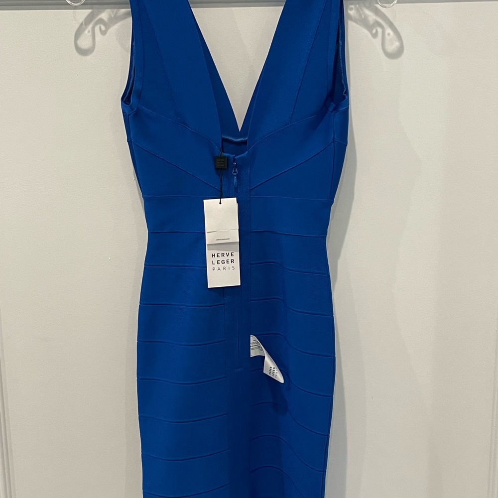 Blue Herve Leger bandage dress - Picture 2 of 3